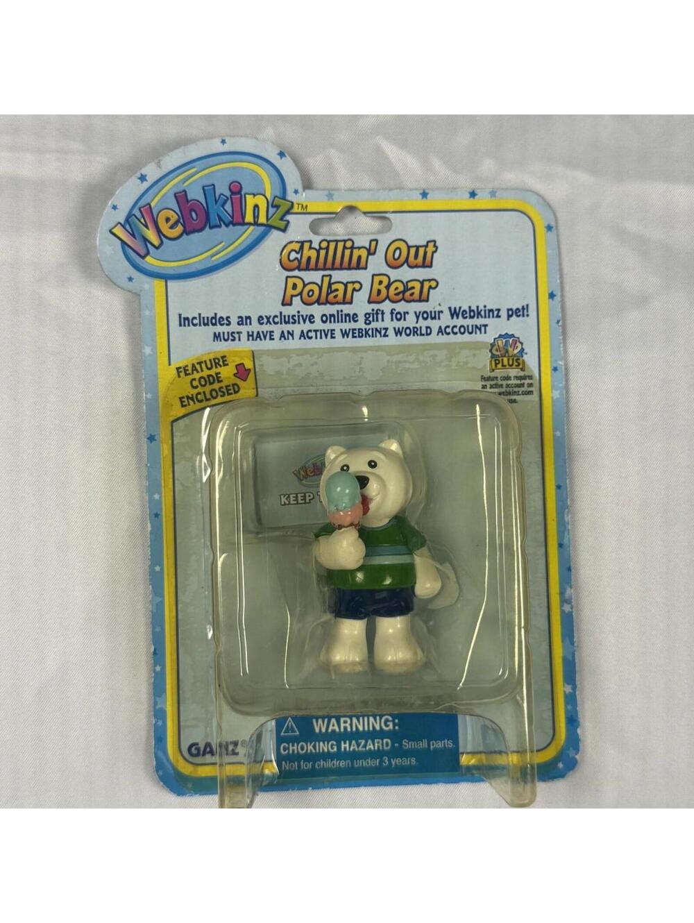 Webkinz Chillin Out Polar Bear Figure MOC Ganz WE000166 Series 1 Sealed Code